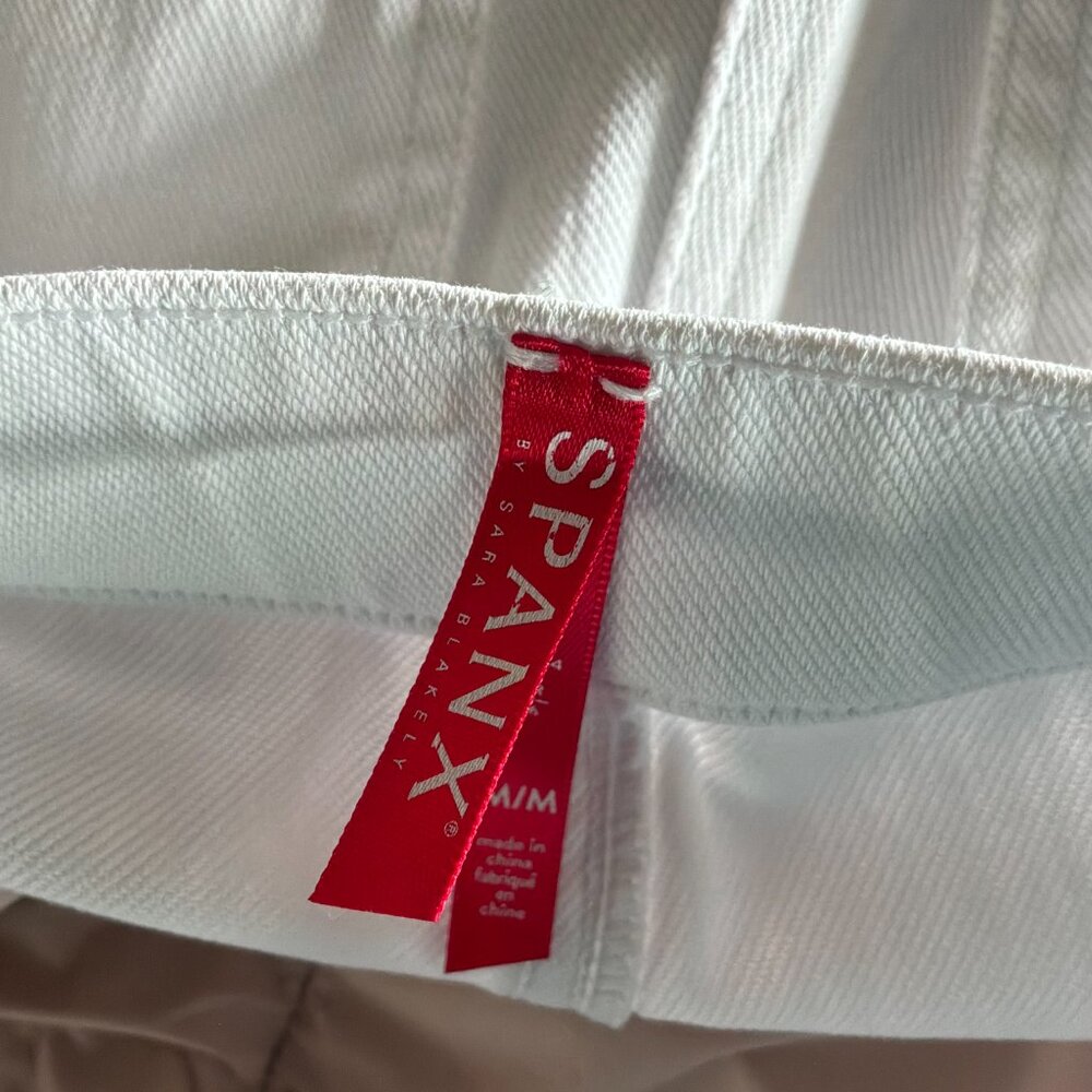 Spanx ankle white stretch heavyweight leggings style 20114R Size Medium - Picture 9 of 13